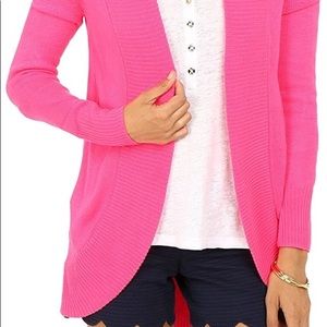 Lilly Pulitzer Amalie Open Cardigan Pink Size S